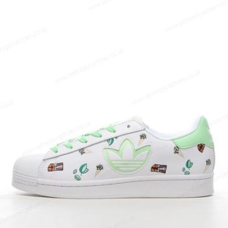 Replica Adidas Superstar Men’s / Women’s Shoes ‘White Green’ H05668