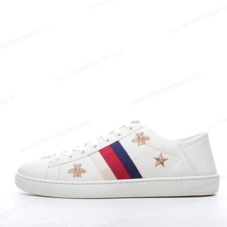 Replica Gucci ACE Embroidered Men’s / Women’s Shoes ‘Gold White’