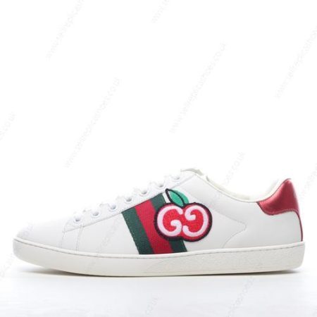Replica Gucci ACE GG Apple Patch Men’s / Women’s Shoes ‘White Red’ 611376-DOPE0-9064