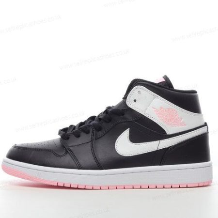 Replica Nike Air Jordan 1 Mid Men’s / Women’s Shoes ‘Black White Pink’ 555112-061