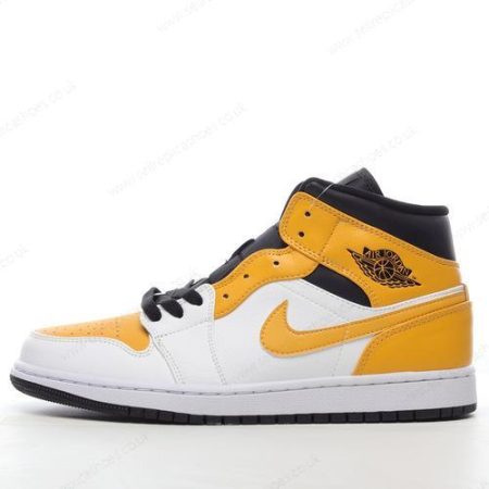 Replica Nike Air Jordan 1 Mid Men’s / Women’s Shoes ‘Gold Black White’ 554724-170