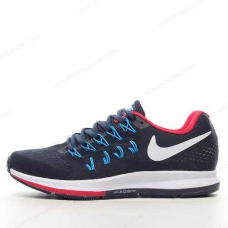 Replica Nike Air Zoom Pegasus 33 Men’s / Women’s Shoes ‘Blue Black White Red’