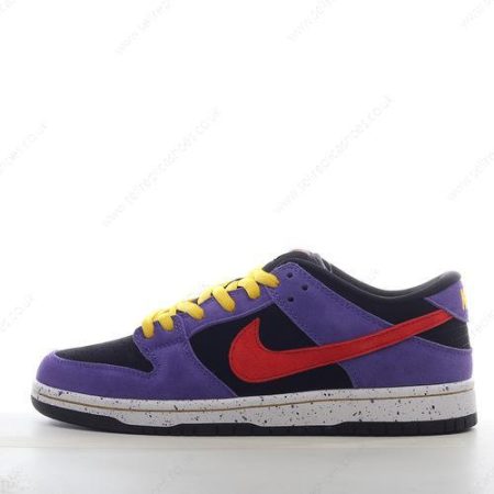 Replica Nike SB Dunk Low Men’s / Women’s Shoes ‘Black Purple Yellow Red’ BQ6817-008