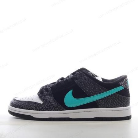 Replica Nike SB Dunk Low Men’s / Women’s Shoes ‘Black White Blue’ BQ6817-009