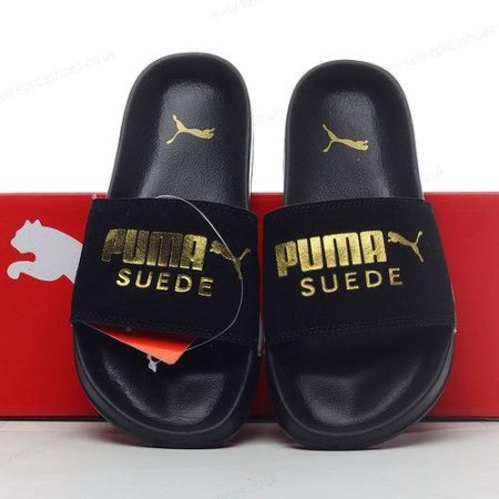 Replica Puma Leadcat Suede Slides Men’s / Women’s Shoes ‘Black Gold’